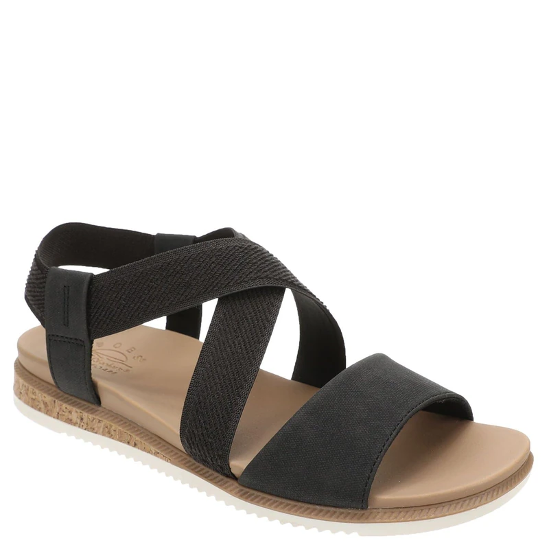 Skechers Bobs Desert Kiss Low Womens Black Sandal - Size 8 UK - Black