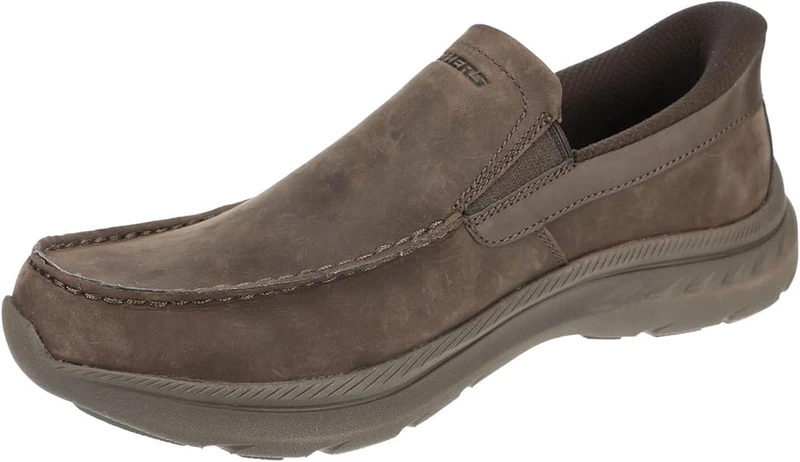 Skechers Men's Pollard-Osgood Other Leather, Desert Beige, 9.5 UK