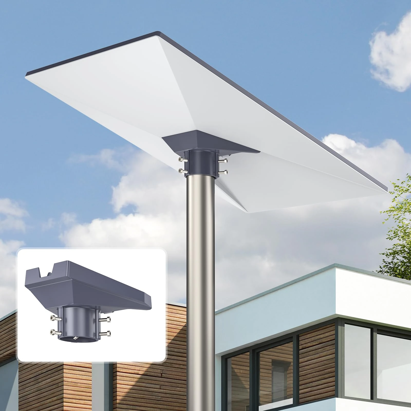 EDUP Starlink Gen 3 Pipe Adapter, Heavy Duty Pole Mount Kit for V3 Kickstand Dishy, Fits 31–51mm Pole, Aluminum Alloy Clamp for Starlink Gen3 Accessories, RV Roof Mount, Tool-Free Install