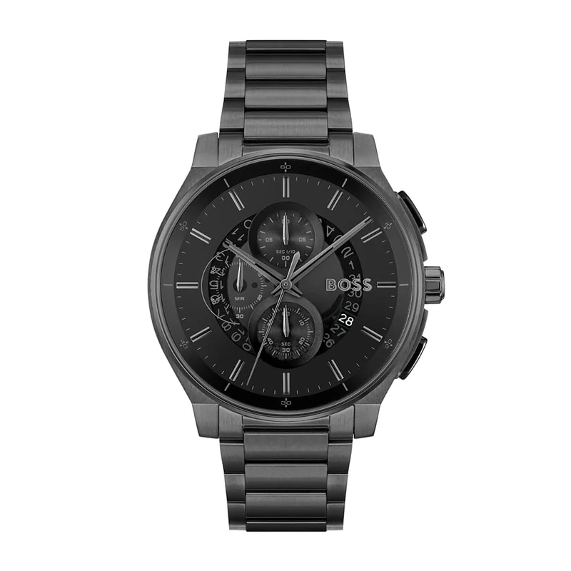 BOSS Chronograph Quartz Watch for Men Peak 2.0 Collection with Black Stainless Steel Bracelet - 1514192