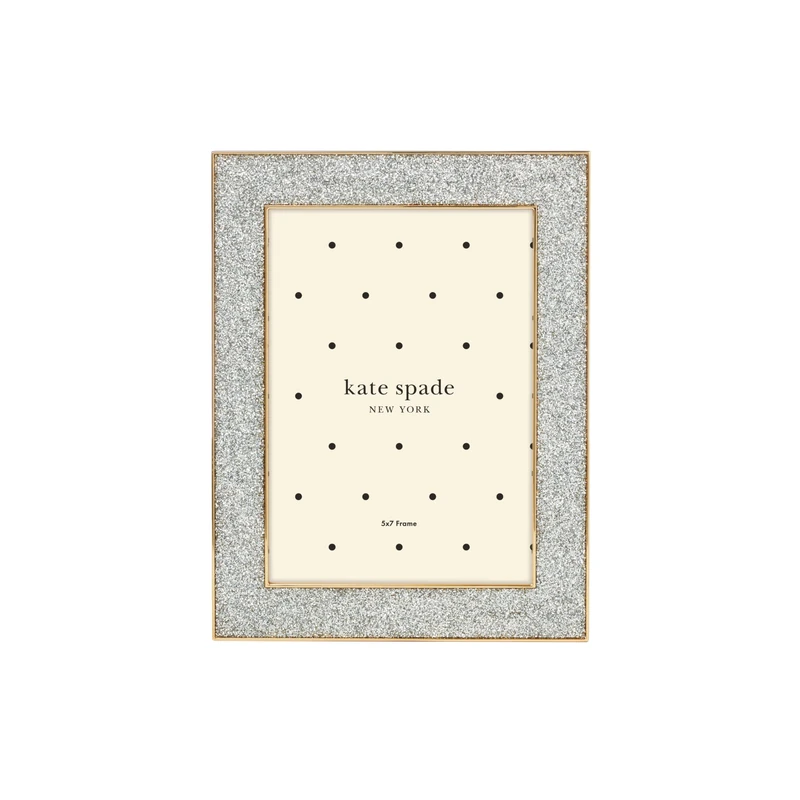 Kate Spade New York 897450 Sitting Pretty 5x7 Silver Glitter Frame