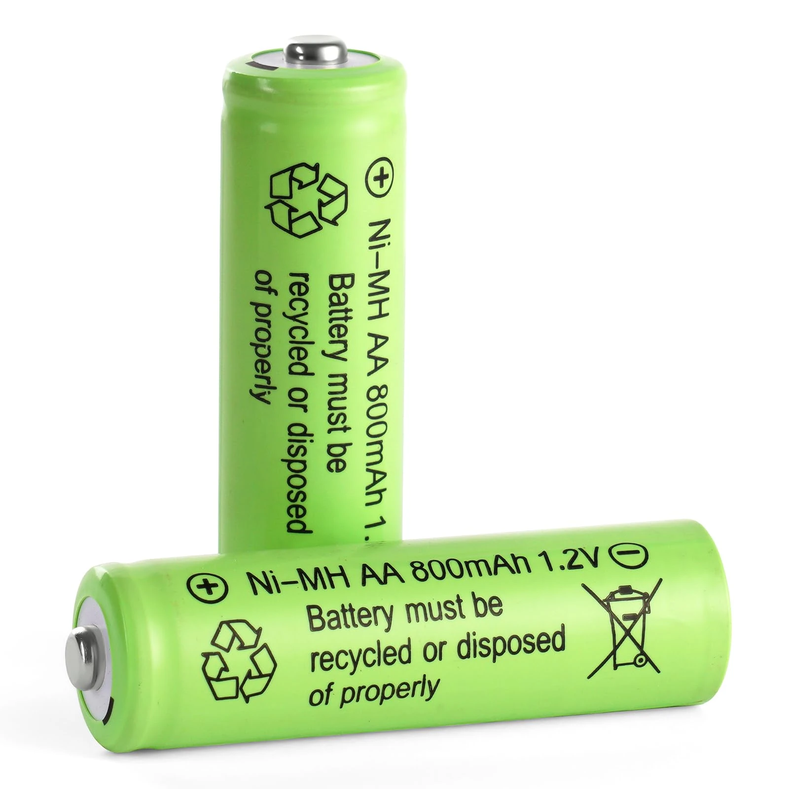 AXFEE AA Rechargeable Batteries, 1.2V 800mAh Pre-Charged Ni-MH Battery, AA Ni-MH for Garden Solar Lights, String Lights, Solar Pathway Lights (2-Pack)