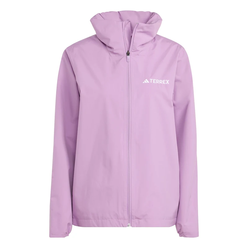 adidas Women's Terrex Multi Essentials 2 Layer Rain Jacket, preloved purple, M - Image 1