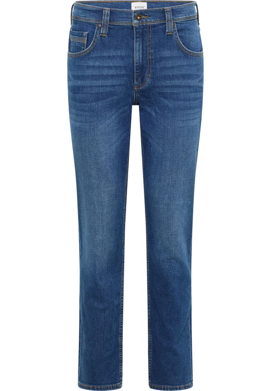 MUSTANG Washington Style Men's Straight Jeans, Medium Blue 703, 31 W/34 L