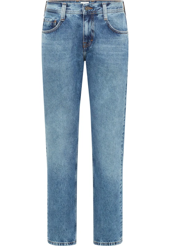 MUSTANG Men's Style Denver Straight Jeans, Medium Blue 402, 34 W/36 L