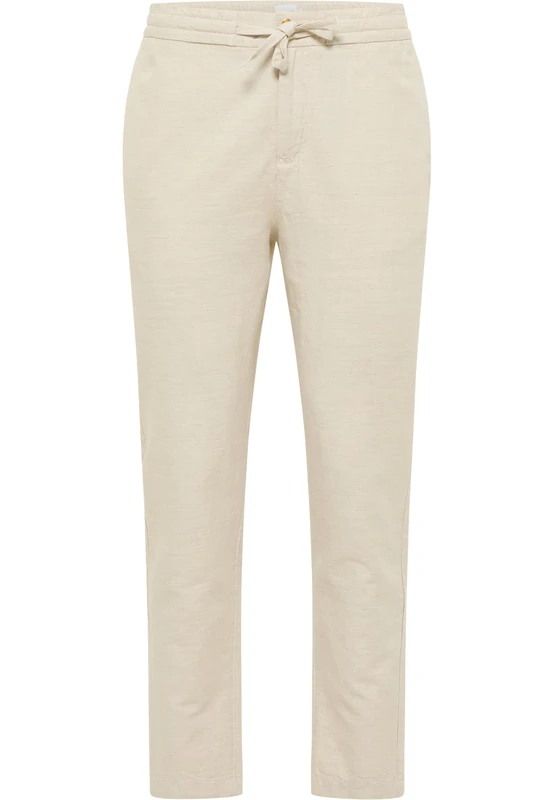 MUSTANG Men's Style Milano Linen Jogger Slacks, Ecru 2014, 32 W/34 L