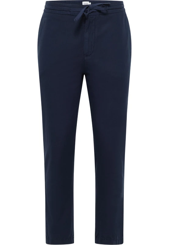 MUSTANG Men's Style Milano Linen Jogger Slacks, Navy Blazer 5324, 34 W/30 L