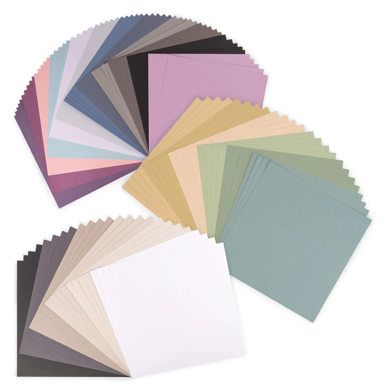 Florence Coloured Card Stock 108 Sheets of 12 x 12" (30.5 x 30.5 cm) in 24 Colours – Large Assorted Pack of Craft Paper for Card Making Supplies, Scrapbooking, Invitations, Drawing and Die-Cutting