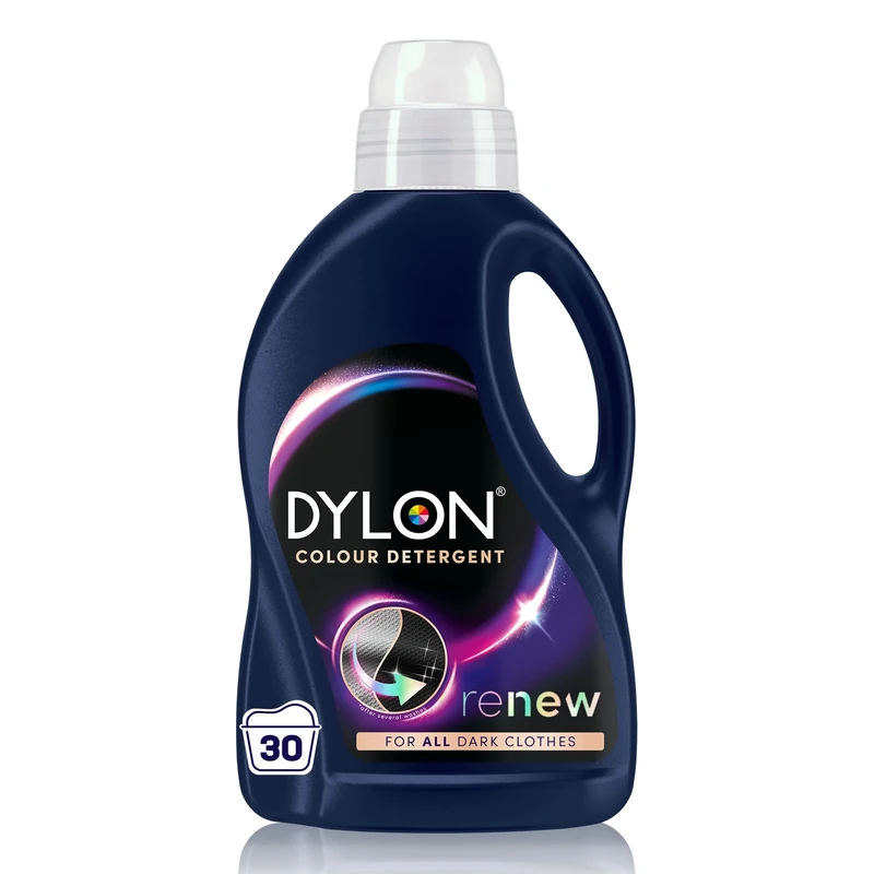Dylon Black & Dark Detergent (30 Wash Loads), Liquid Laundry Detergent for all Black & Dark Clothes, renewing in every wash with optimal results in 10 washes