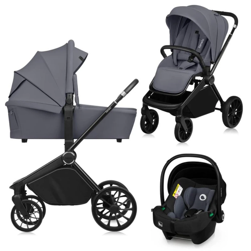 Lionelo Mika Plus 3 in 1 Travel System - All-Terrain Stroller