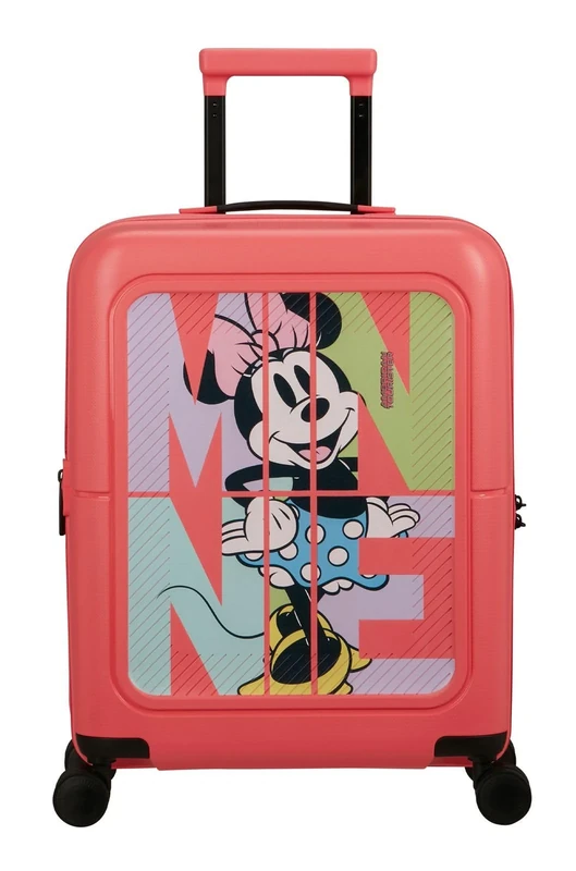American Tourister Dashpop Disney - Spinner S, Expandable Cabin Luggage, 55 cm, 41/47 L, Multicolour (Minnie Pop Letters)