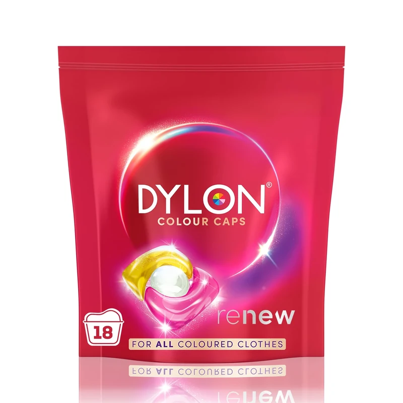 Dylon Colour: Colour Caps (18 Wash Loads), Dylon Colour Caps for all Coloured Clothes, Colour Laundry Detergent Pods to Protect Colours, renewing in every wash with optimal results in 10 washes