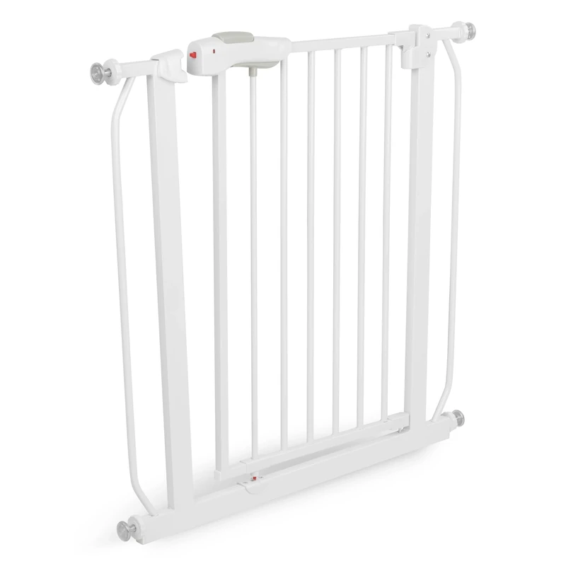 KikkaBoo Child Safety Barrier for Doors and Stairs All Safe, Child Safety Fence, Automatic Closing, Extendable 125 cm, Stair Railing, Easy to Install, White