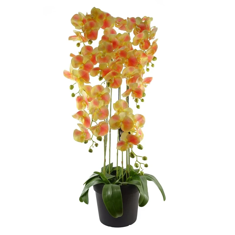 Realistic Artificial Orchid Plants Fully Potted