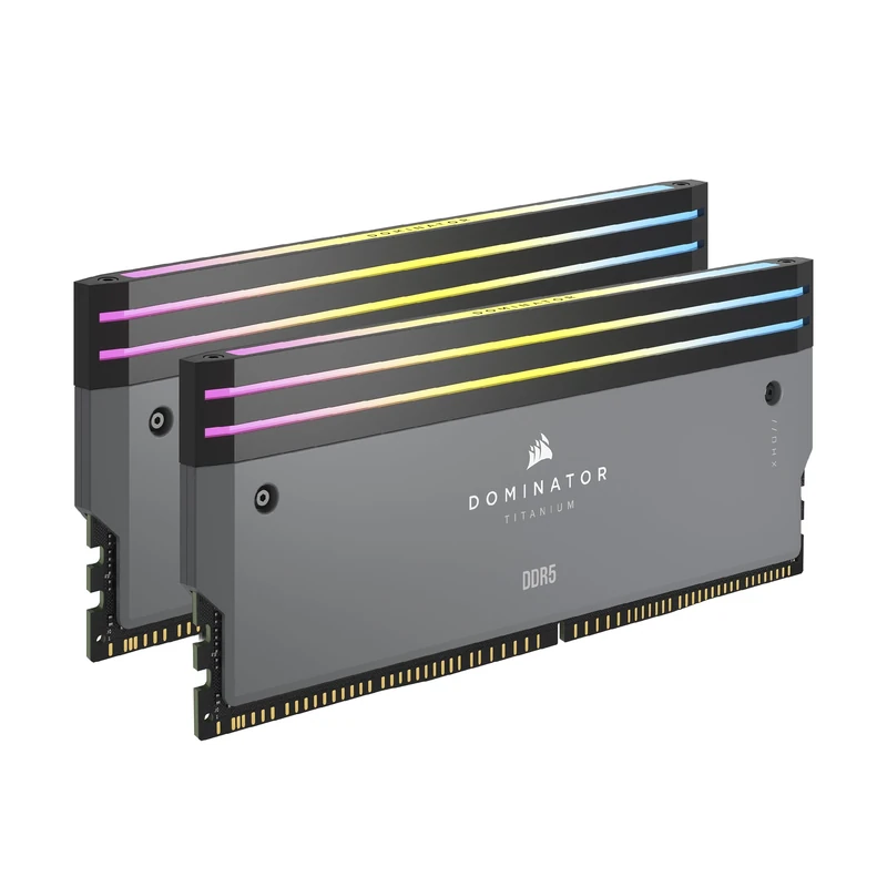 CORSAIR DOMINATOR TITANIUM DDR5 RGB Light Enhancement Kit – 2x Modules – 0GB RAM – CORSAIR iCUE Compatible – Grey