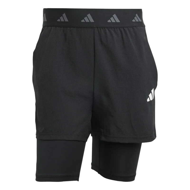adidas Men's Gym+ 2in1 Shorts, Black/Black, M