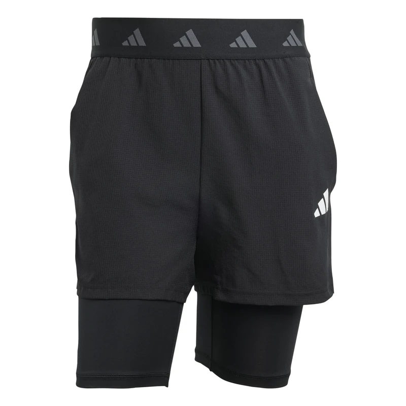 adidas Men's Gym+ 2in1 Shorts, Black/Black, XL