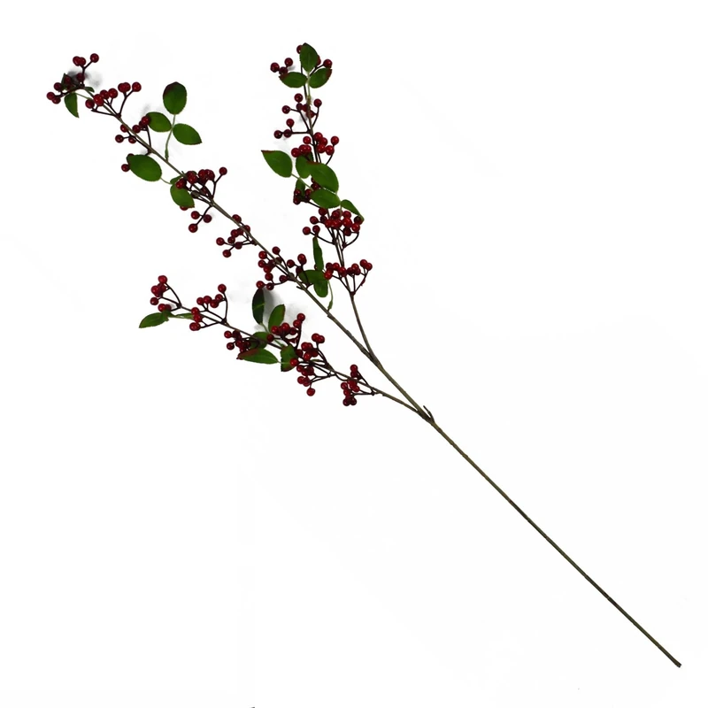 Botanik 80cm Artificial Red Christmas Berry Spray