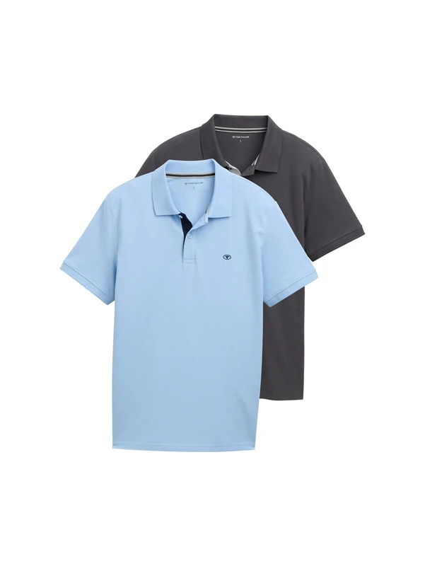 TOM TAILOR Men's Polo Shirt, 32245 - Washed Out Middle Blue, M