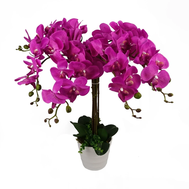 Realistic Artificial Orchid Plants Fully Potted