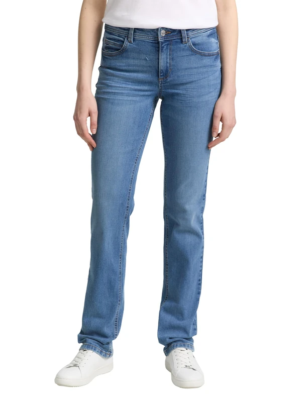 TOM TAILOR Women's Alexa Straight Jeans, 10151 - Light Stone Bright Blue Denim, 27W x 34L