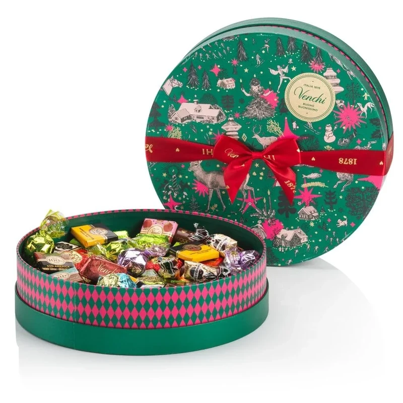 Venchi - Christmas Collection - Gift Hamper with Assorted Chocolates, 704 g - Gift Idea - Gluten Free