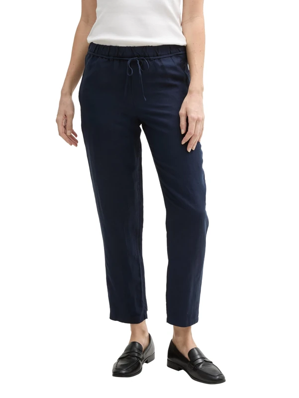TOM TAILOR Women's 1046498 Loose Slim fit Trousers, 10668-Sky Captain Blue, 36W x 28L