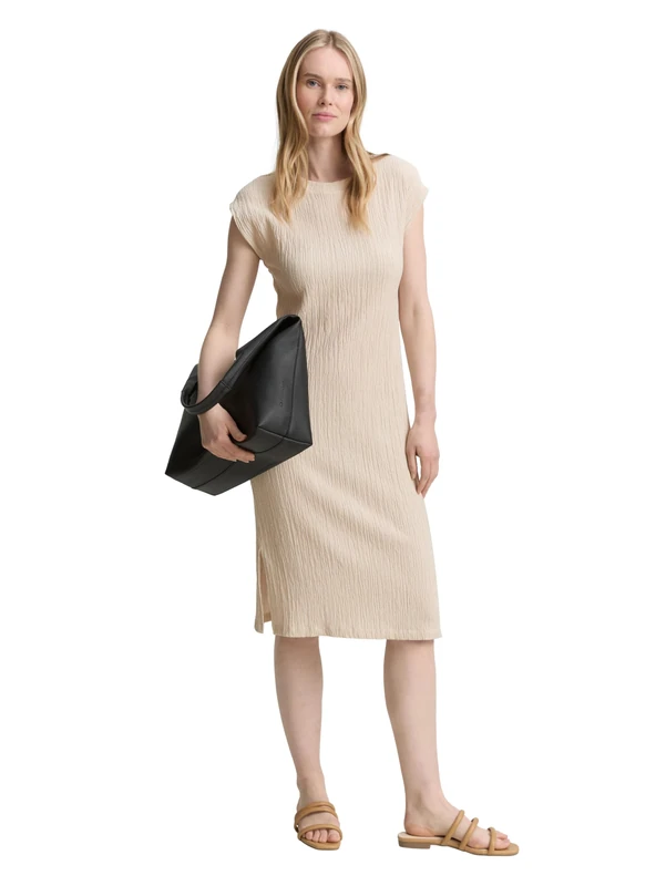 TOM TAILOR Women's Dress, 38002 - Champagne Structure, 14