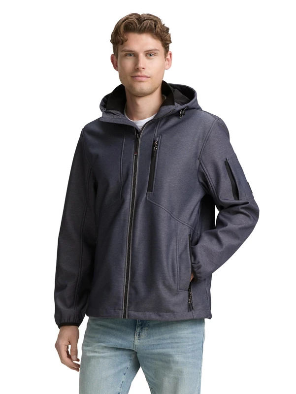 TOM TAILOR Men's Jacket, 38220 - Blue Softshell Melange, 3XL