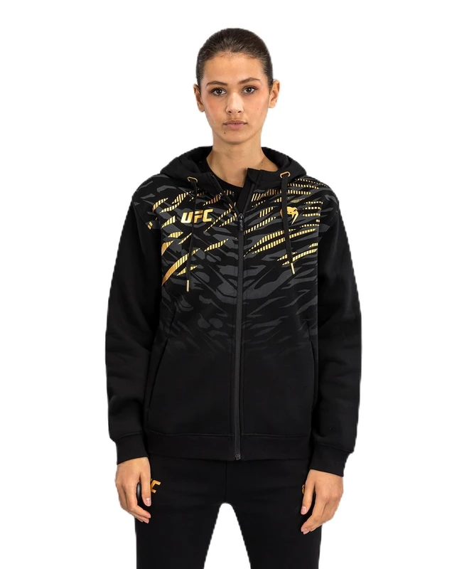 Venum UFC Fusion Women's Replica Zip Hoodie - Champion - XL Black/Gold