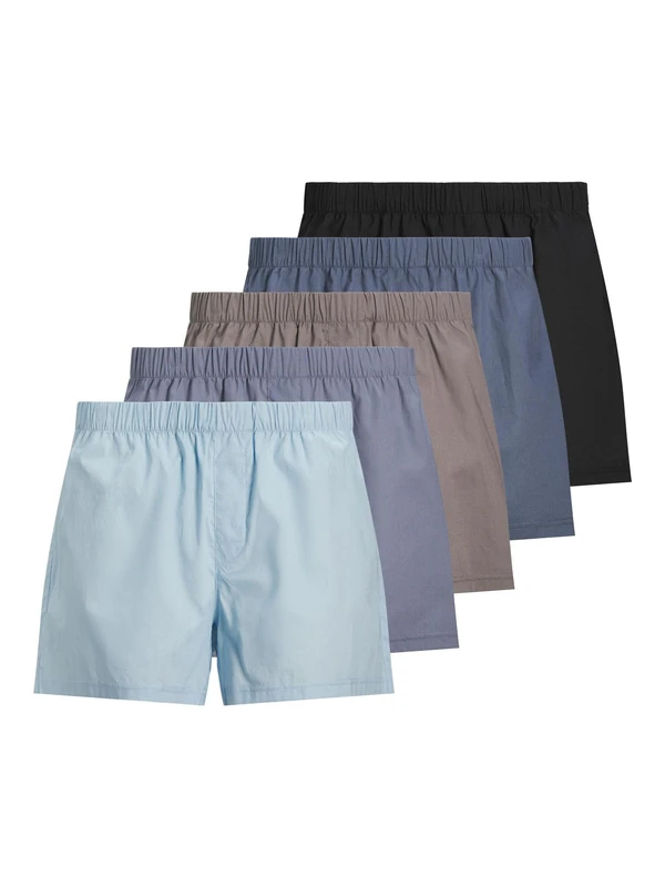 JACK & JONES Male Boxer Shorts Pack of 5, Chambray Blue, XXL