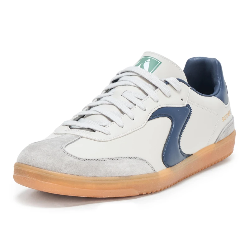 Skechers Men's Hotshot Pyke Sneaker, Gray Duraleather/Suede/Navy Trim, 13 UK