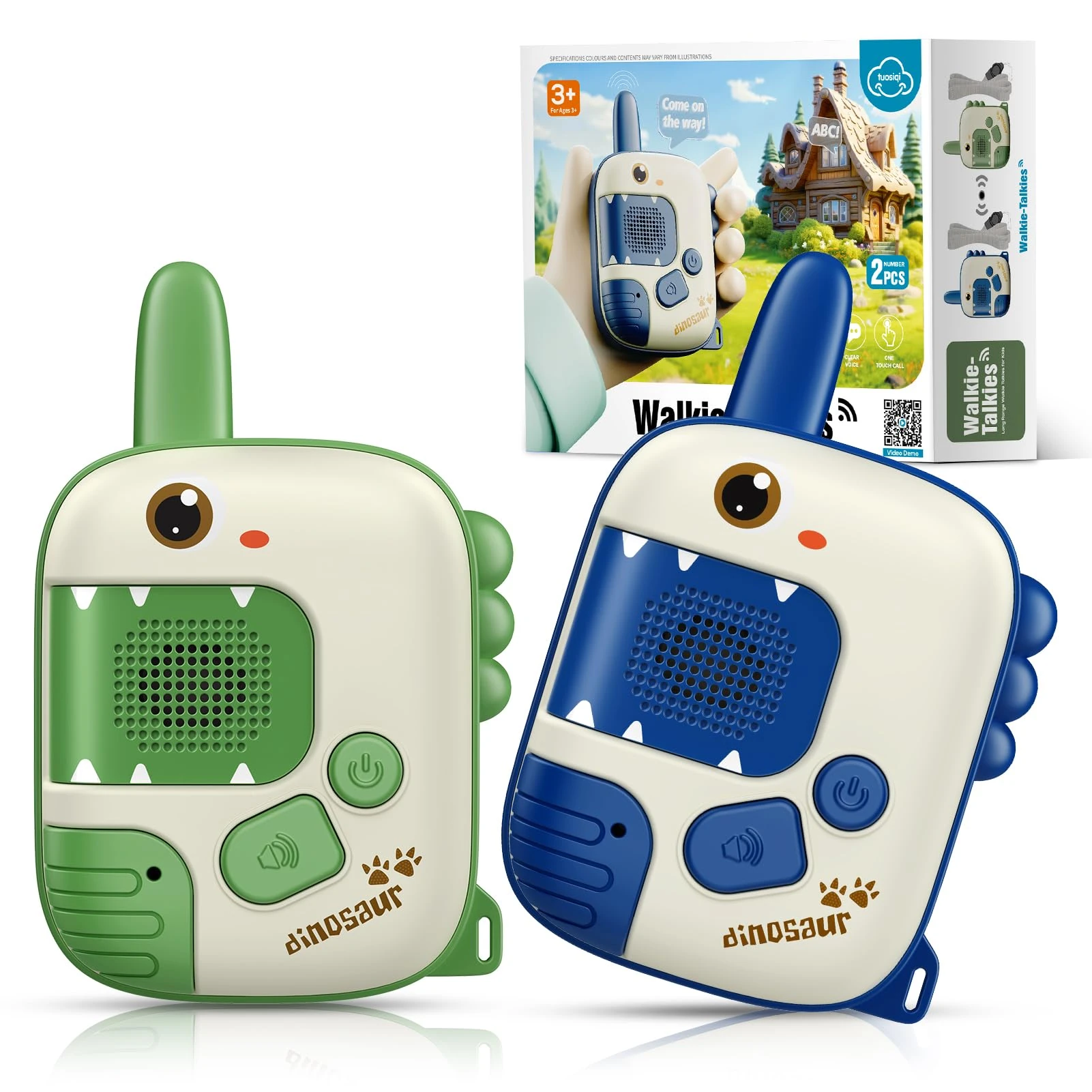 Wootoyz Walkie Talkie Kids, Toys for 3 4 5 6 Year Old Boys Gifts for Boy Age 4-6 Kids Walkie Talkie Garden Toy Dinosaur Toys for Boy Age 3-8 Outdoor Toy Kid Camping Accessories Walky Talky