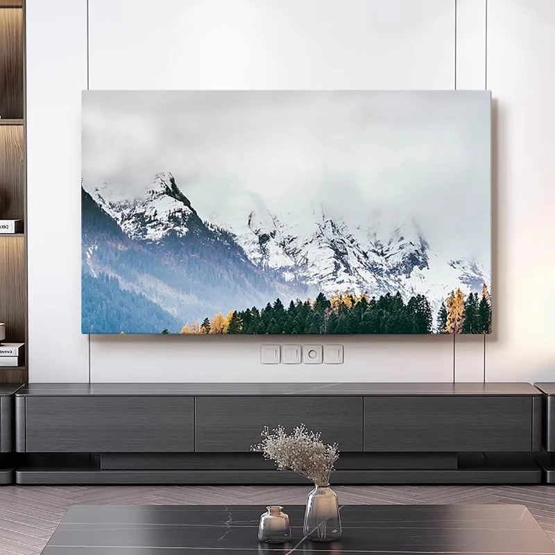 Snow Scene TV Dust Cover, 42""-100"" TV Covers Dust Cover Cloth LCD TV Display Decorative Paintings TV Display Protectors Art TV Screen Universal Dust Proof Protect TV Cover(Color:color18,Size:100in)