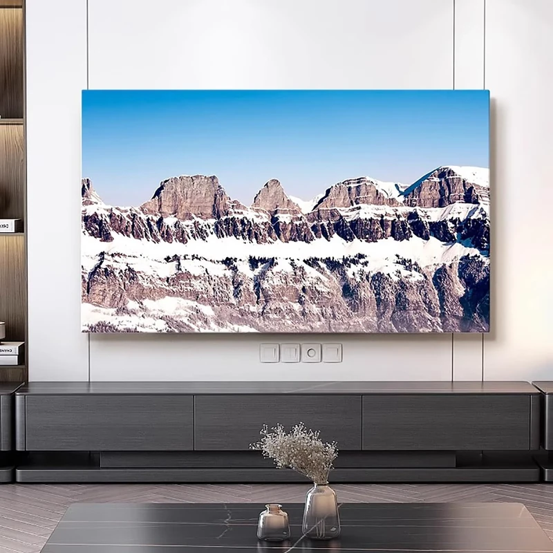 Snow Scene TV Dust Cover, 42""-100"" TV Covers Dust Cover Cloth LCD TV Display Decorative Paintings TV Display Protectors Art TV Screen Universal Dust Proof Protect TV Cover(Color:color28,Size:100in)