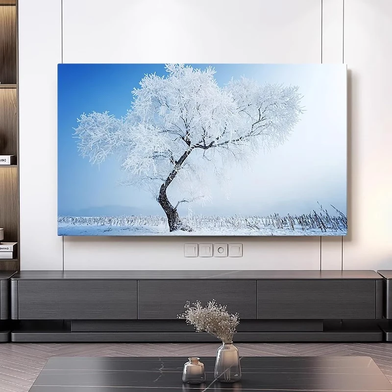 Snow Scene TV Dust Cover, 42""-100"" TV Covers Dust Cover Cloth LCD TV Display Decorative Paintings TV Display Protectors Art TV Screen Universal Dust Proof Protect TV Cover(Color:color7,Size:100in)