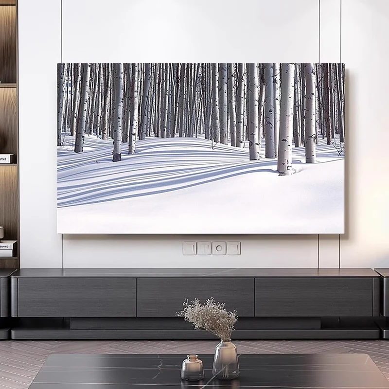 Snow Scene TV Dust Cover, 42""-100"" TV Covers Dust Cover Cloth LCD TV Display Decorative Paintings TV Display Protectors Art TV Screen Universal Dust Proof Protect TV Cover(Color:color27,Size:100in)