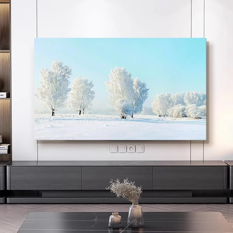 Snow Scene TV Dust Cover, 42""-100"" TV Covers Dust Cover Cloth LCD TV Display Decorative Paintings TV Display Protectors Art TV Screen Universal Dust Proof Protect TV Cover(Color:color9,Size:100in)
