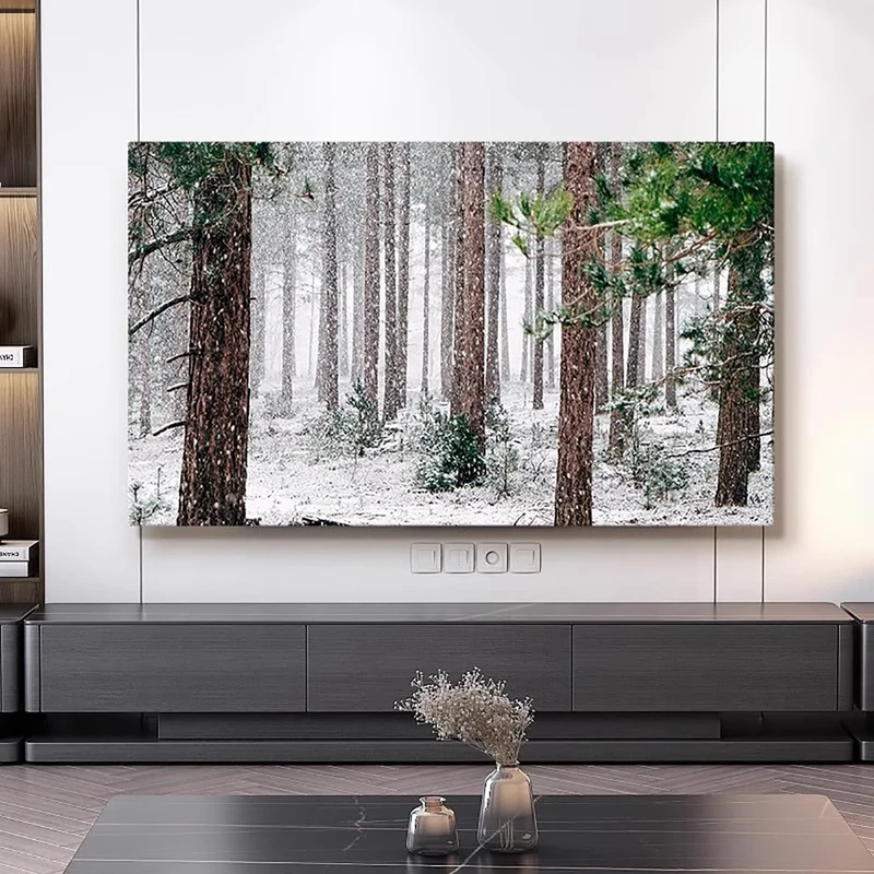 Snow Scene TV Dust Cover, 42""-100"" TV Covers Dust Cover Cloth LCD TV Display Decorative Paintings TV Display Protectors Art TV Screen Universal Dust Proof Protect TV Cover(Color:color14,Size:100in)