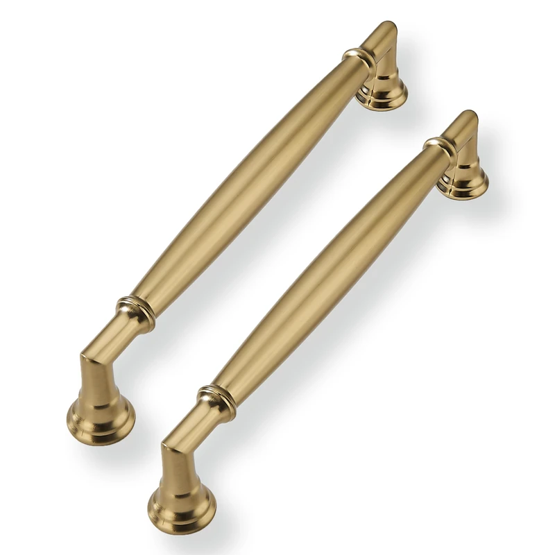 CABDM 10 Pack 6 Inch(152mm) Champagne Bronze Cabinet Pulls Solid Heavy Duty Champagne Brass Cabinet Pulls Kitchen Cabinet Hardware for Cupboard Drawer Handles Dresser Pulls