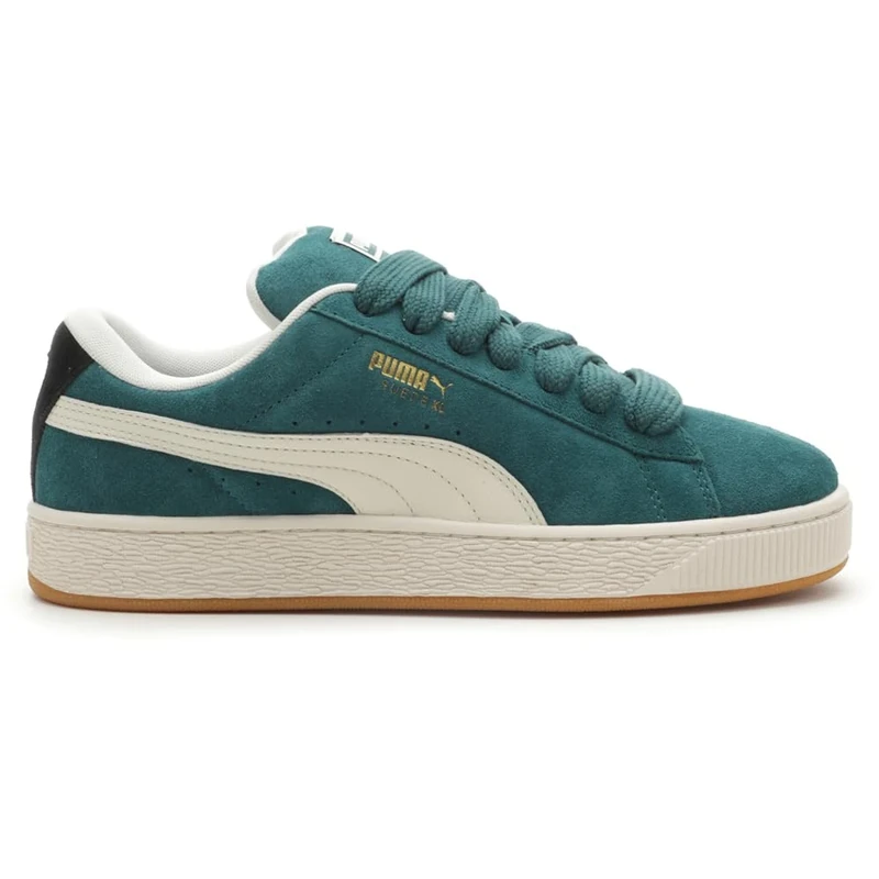 PUMA - Mens Suede XL Levels Shoes, Color Cold Green/Frosted Ivory/Black, Size: 9 UK