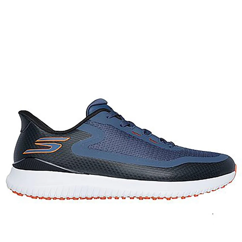 Skechers Men's Flite Spikeless Slip-in Golf Shoe Sneaker, Slate, 12.5 Wide