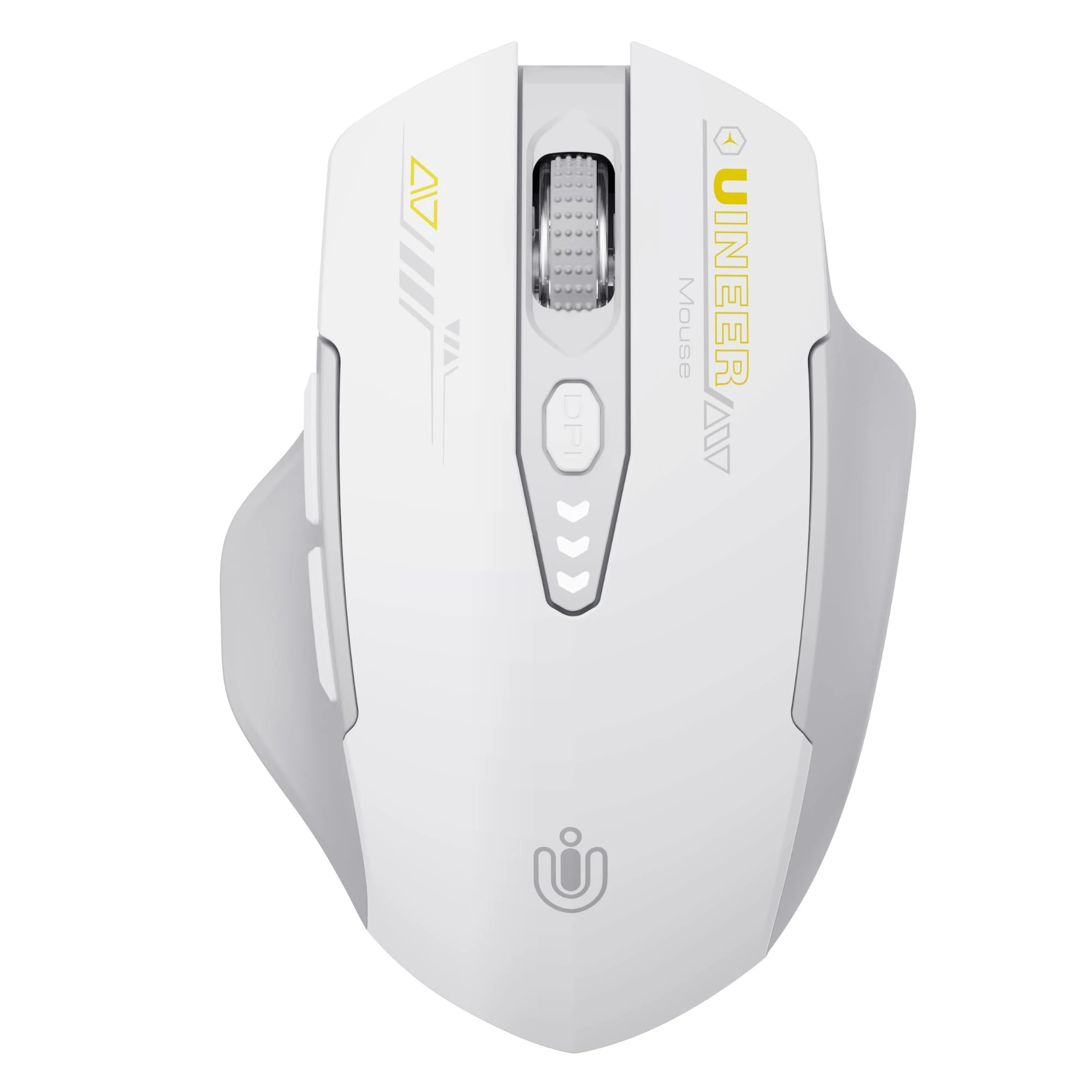 Uineer Bluetooth Mouse,[Upgraded] Multi-Device Wireless mouse,Visible Battery Level,Tri-mode (BT 5.0/4.0+2.4G Hz) Rechargeable Ergonomic mouse, 4 Adjustable DPI,Coldless mouse for Laptop and PC