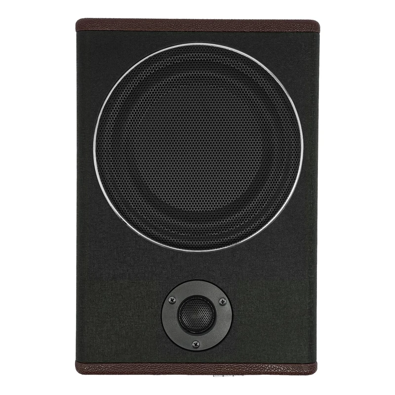 8'' Car Underseat Slim Amplifier 600W Car Active Subwoofer Audio Amp Sub Bass Box Speaker, 0 to+ 12db Bass Boost, 345 x 260 x 68 mm