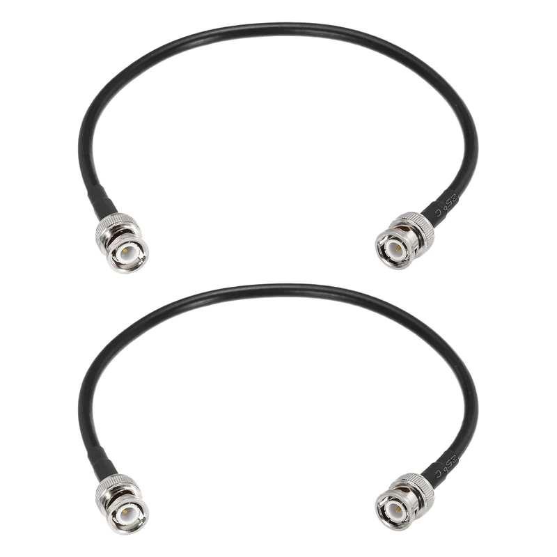 sourcing map 2PCS RG58 Coaxial Cable 1ft/0.3 M, BNC Male to BNC Male Coax Cable 50 Ohm Low Loss Cable for CB Radio, Ham Radio, Antenna Analyzer