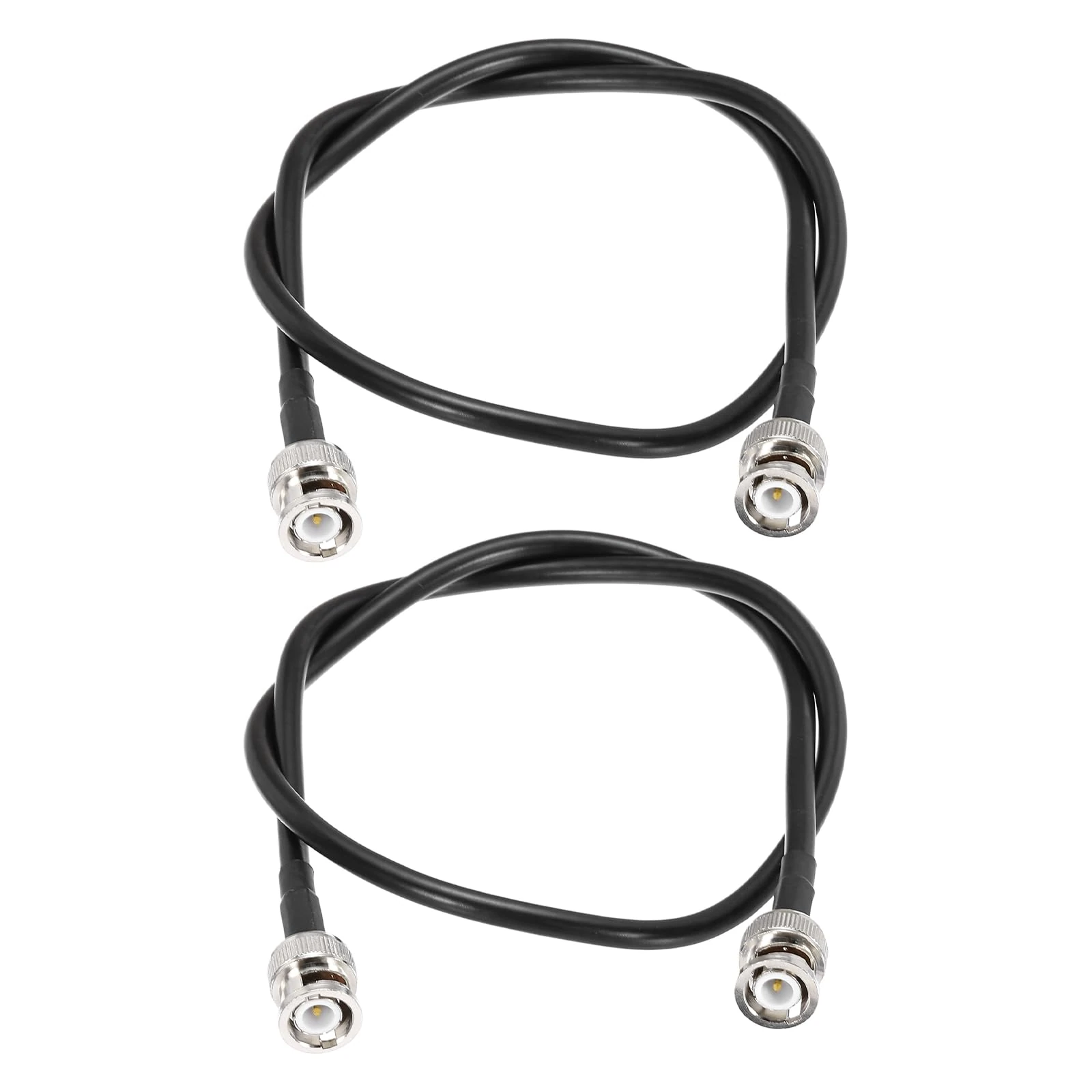 sourcing map 2PCS RG58 Coaxial Cable 2ft/0.6 M, BNC Male to BNC Male Coax Cable 50 Ohm Low Loss Cable for CB Radio, Ham Radio, Antenna Analyzer