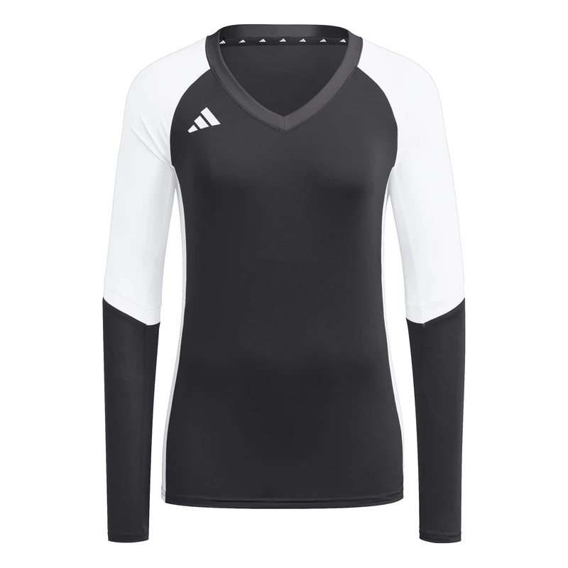 adidas Women's Volleyball Quickset Long Sleeve Jersey, Black, L