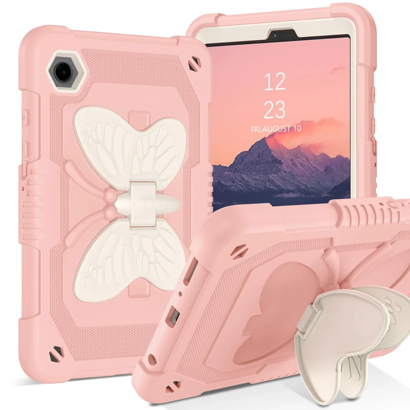 BENTOBEN Kids Case for Samsung Galaxy Tab A11 2025/ Galaxy Tab A9 8.7 inch 2023, Heavy Duty Rugged Shockproof Case Built-in Butterfly Stand, Cute Boys Girls Tablet Case for Galaxy Tab A9/A11, Pink - Image 1