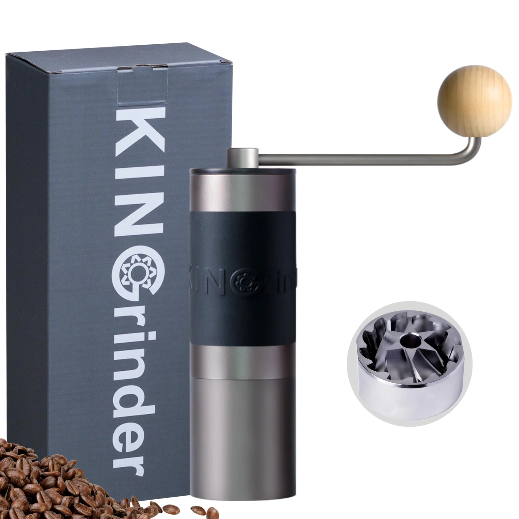 Famous KOL Recommended KINGrinder K1 Straight Handle Manual Coffee Grinder with 140 Adjustable Grinding Levels for Aeropress, French Press, Drip, 20-25g Capacity