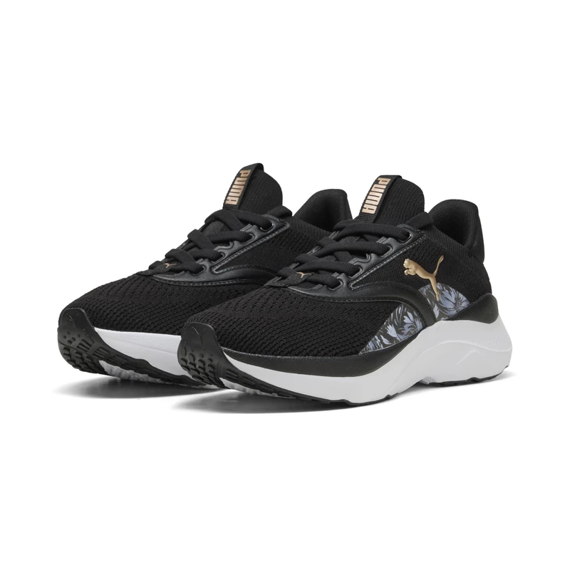 PUMA Women's SOFTRIDE MAYVE Bloom WNS Road Running Shoe, Black-Rose Gold, 8.5 UK